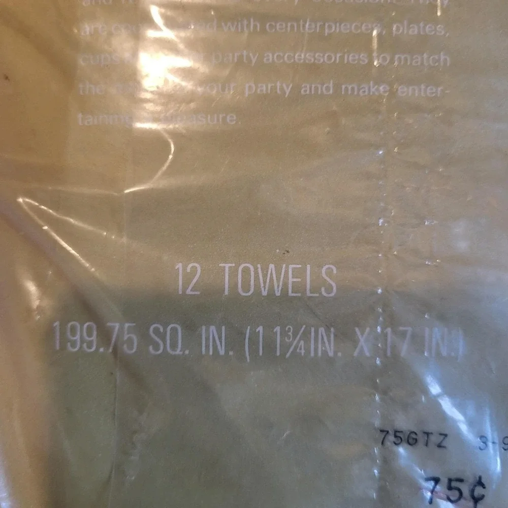 Vintage Sealed Hallmark Floral Paper Hand Towels Napkins Mid Century Modern